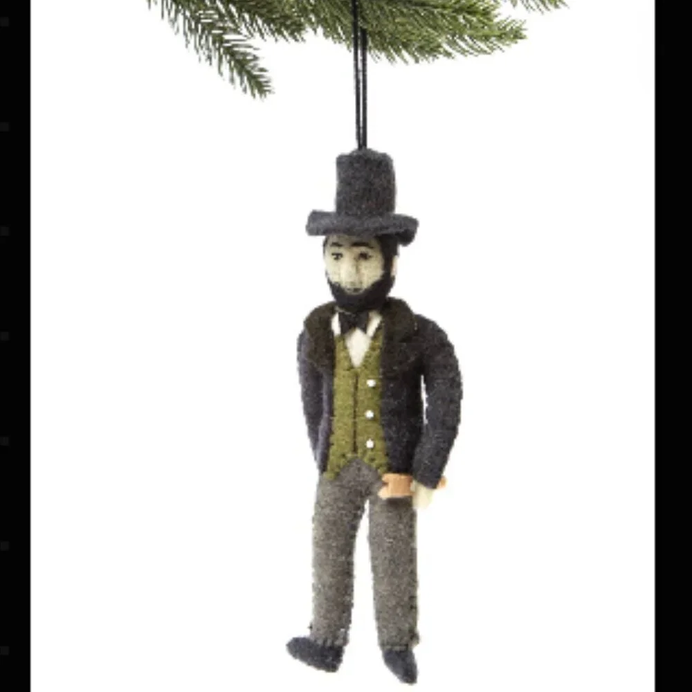 Abraham Lincoln Handcrafted Doll Ornament